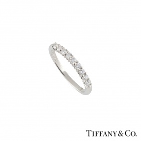 Tiffany & Co. Embrace Platinum Diamond Ring 0.17ct G/VS
